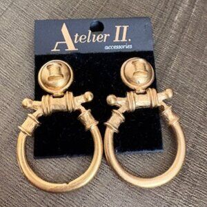 Atelier II Accessories gold tone hoop earrings-pierced